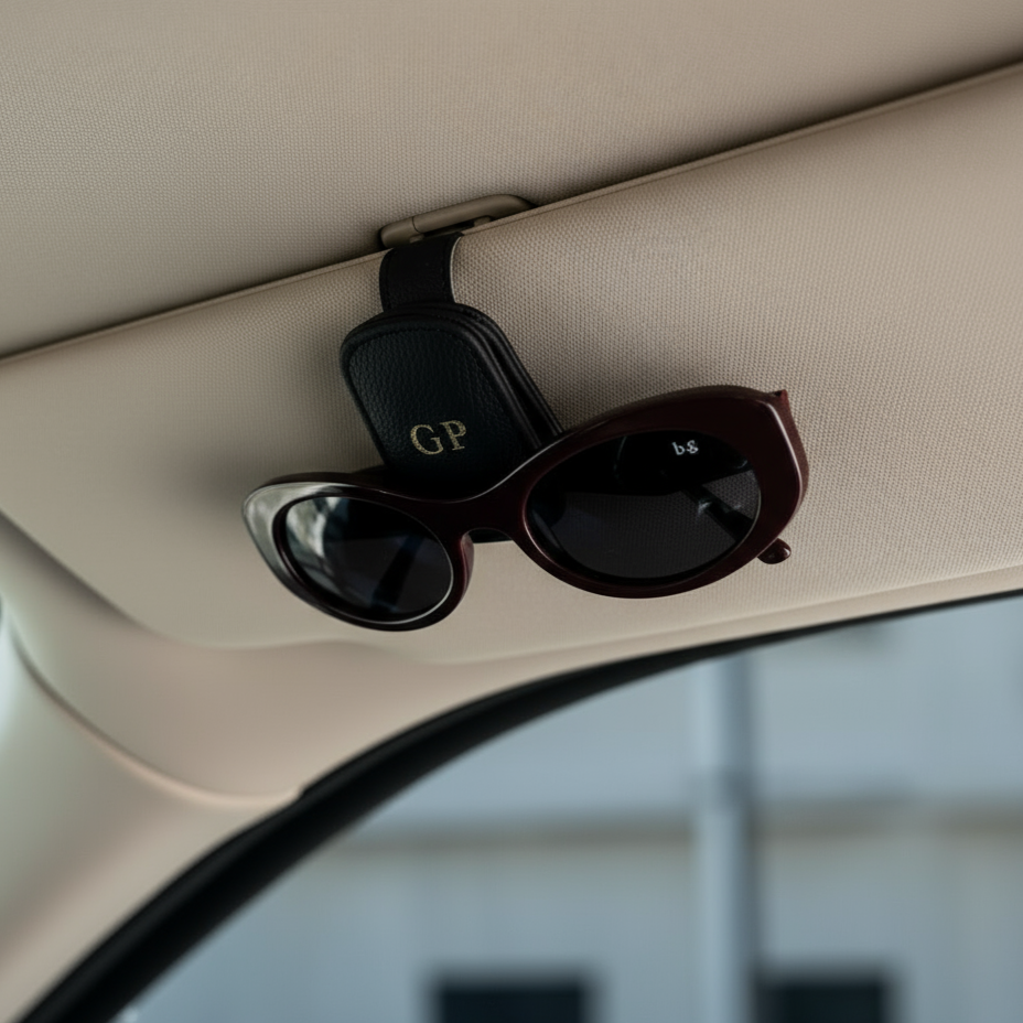 Personalised Car Visor Glasses Holder