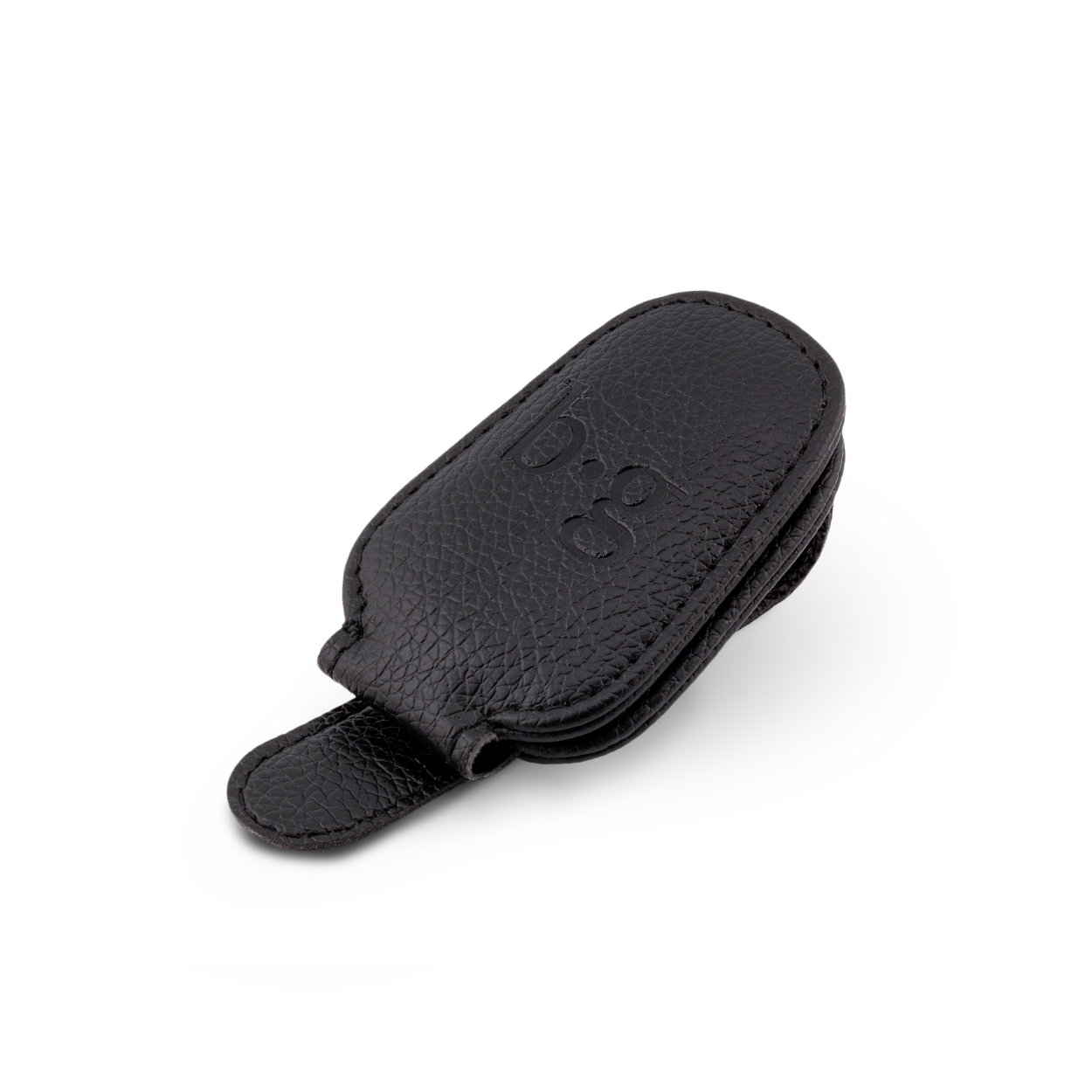 Front view of a black car visor glasses holder