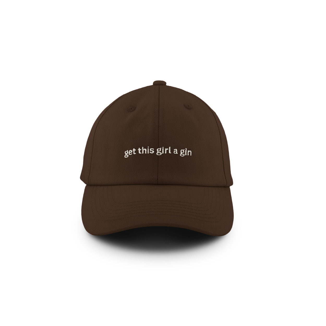 'Get This Girl A Gin' Cap Brown
