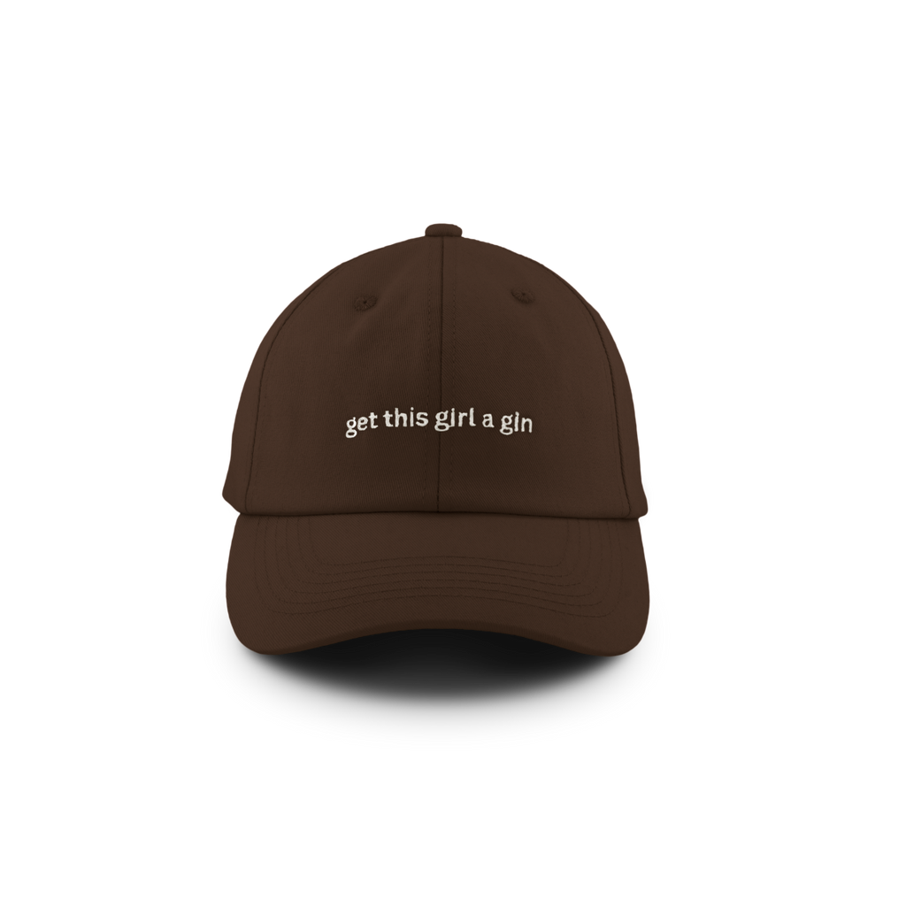 'Get This Girl A Gin' Cap Brown
