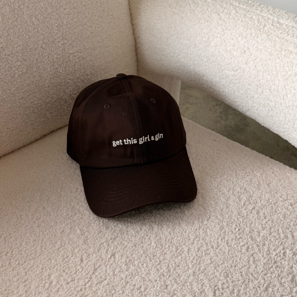 'Get This Girl A Gin' Cap Brown