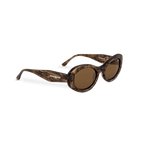 Right close-up of Bored George polarised espresso chocolate oval sunglasses for women – 90s inspired fashion eyewear