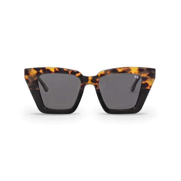 Piper Tort oversized cat-eye polarised sunglasses in tortoiseshell"