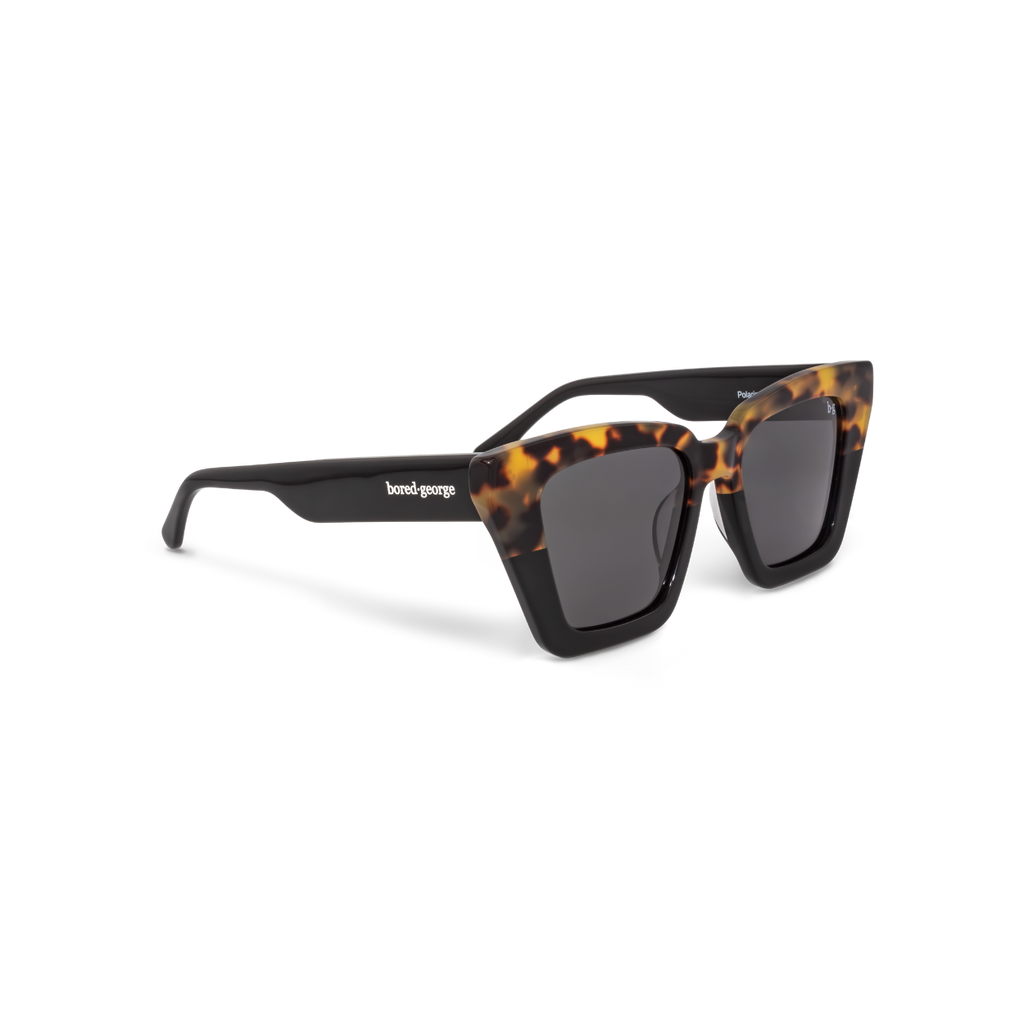 Piper Tort oversized cat-eye polarised sunglasses in tortoiseshell"