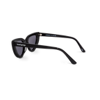 Left close-up of Bored George black cat eye sunglasses - fashion eyewear