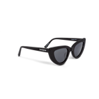 Right close-up of Bored George black cat eye sunglasses - fashion eyewear