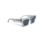 Right close-up of Bored George grey square sunglasses - fashion eyewear